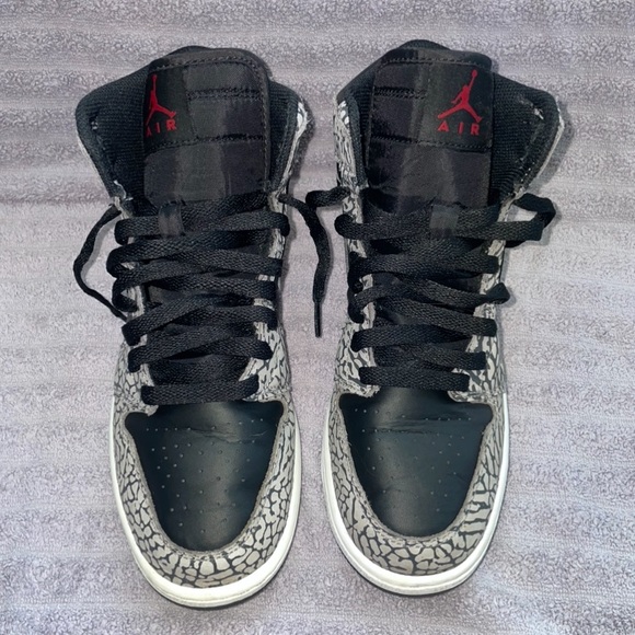 Nike air Jordan 1 Retro “black elephant print” sz7 youth - Picture 1 of 5